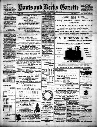 cover page of Hants and Berks Gazette and Middlesex and Surrey Journal published on August 2, 1902