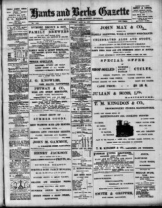 cover page of Hants and Berks Gazette and Middlesex and Surrey Journal published on June 13, 1903