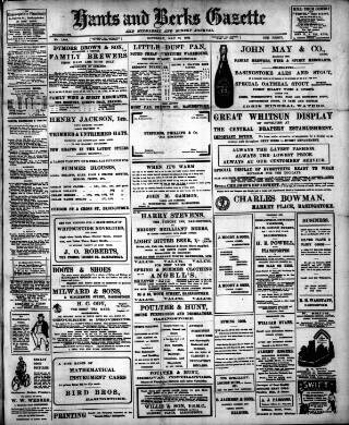 cover page of Hants and Berks Gazette and Middlesex and Surrey Journal published on May 22, 1909