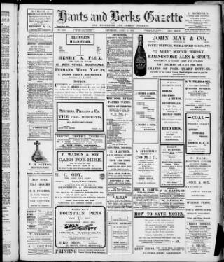 cover page of Hants and Berks Gazette and Middlesex and Surrey Journal published on April 1, 1916
