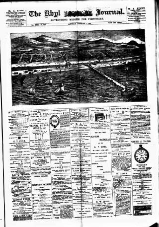 cover page of Rhyl Journal published on November 2, 1889