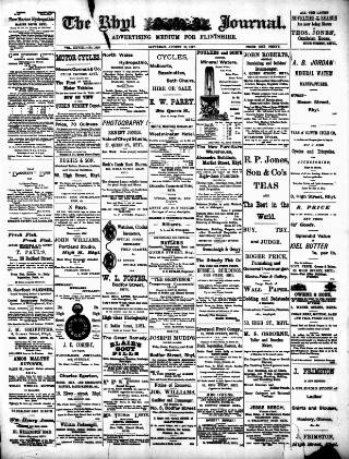 cover page of Rhyl Journal published on August 28, 1897