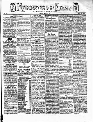 cover page of Cambrian News published on June 13, 1863