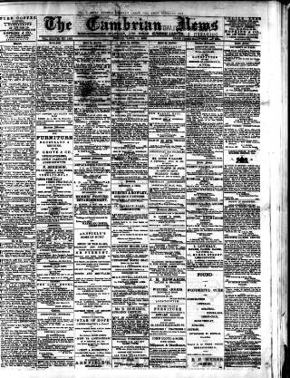 cover page of Cambrian News published on April 1, 1898