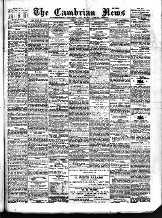 cover page of Cambrian News published on May 22, 1903