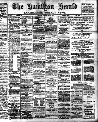 cover page of Hamilton Herald and Lanarkshire Weekly News published on May 22, 1903