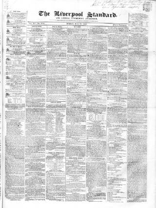 cover page of Liverpool Standard and General Commercial Advertiser published on May 22, 1840
