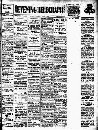 cover page of Dublin Evening Telegraph published on April 1, 1915
