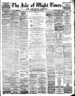 cover page of Isle of Wight Times published on May 22, 1873