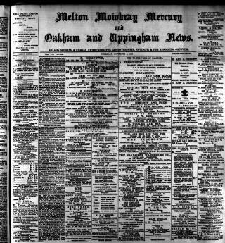 cover page of Melton Mowbray Mercury and Oakham and Uppingham News published on November 2, 1899