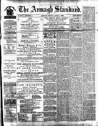 cover page of Armagh Standard published on April 1, 1892