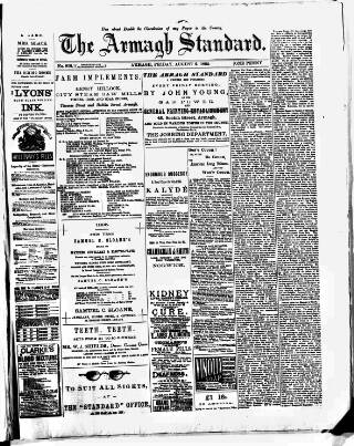 cover page of Armagh Standard published on August 2, 1895