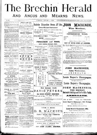 cover page of Brechin Herald published on August 4, 1891