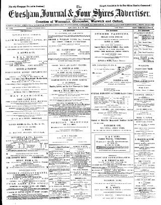 cover page of Evesham Journal published on May 28, 1892