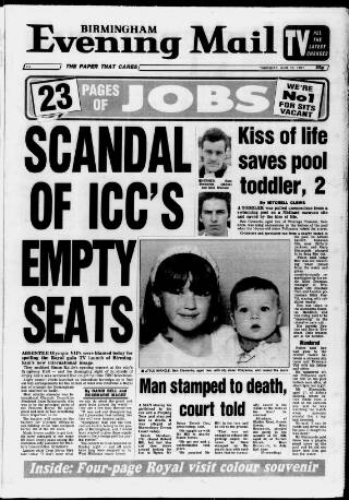 cover page of Birmingham Mail published on June 13, 1991
