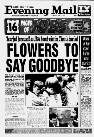 cover page of Birmingham Mail published on April 1, 1993