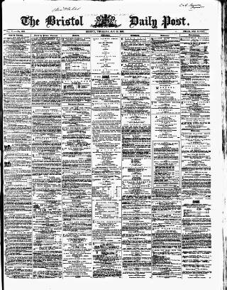 cover page of Bristol Daily Post published on May 22, 1862