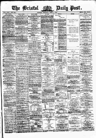 cover page of Bristol Daily Post published on April 1, 1875
