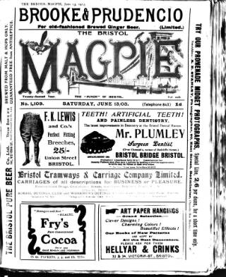 cover page of Bristol Magpie published on June 13, 1903