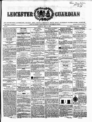 cover page of Leicester Guardian published on May 22, 1858