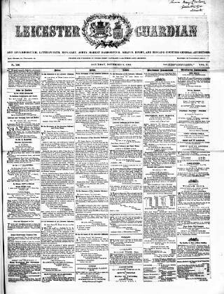 cover page of Leicester Guardian published on November 2, 1861