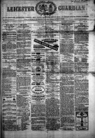 cover page of Leicester Guardian published on May 22, 1867