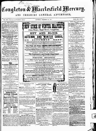 cover page of Congleton & Macclesfield Mercury published on November 2, 1867