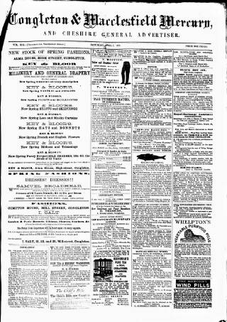 cover page of Congleton & Macclesfield Mercury published on April 1, 1871