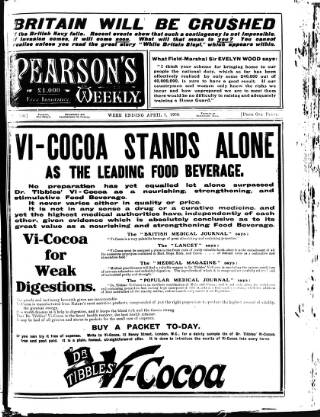 cover page of Pearson's Weekly published on April 1, 1909
