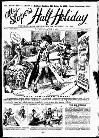 cover page of Ally Sloper's Half Holiday published on April 1, 1893