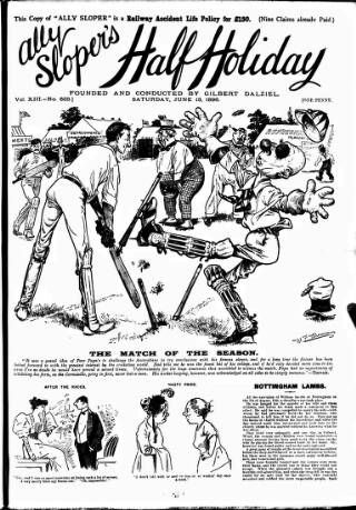cover page of Ally Sloper's Half Holiday published on June 13, 1896