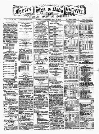 cover page of Forres Elgin and Nairn Gazette published on May 22, 1901