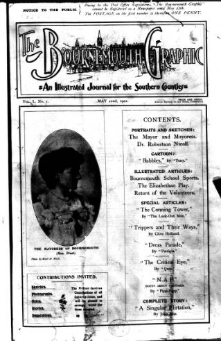cover page of Bournemouth Graphic published on May 22, 1902