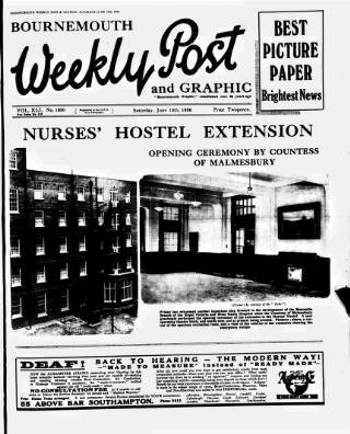 cover page of Bournemouth Graphic published on June 13, 1936
