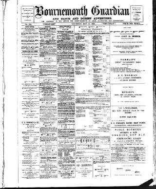 cover page of Bournemouth Guardian published on May 22, 1897