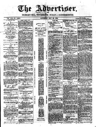 cover page of County Advertiser & Herald for Staffordshire and Worcestershire published on May 22, 1875