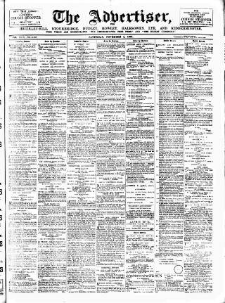 cover page of County Advertiser & Herald for Staffordshire and Worcestershire published on November 2, 1901
