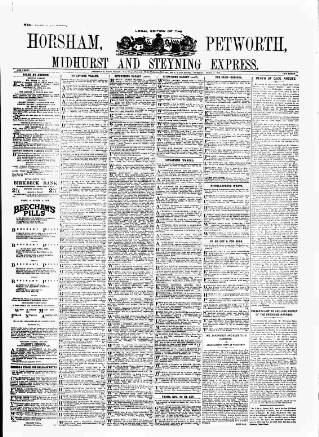 cover page of Horsham, Petworth, Midhurst and Steyning Express published on April 1, 1902