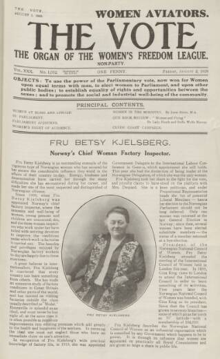 cover page of Vote published on August 2, 1929