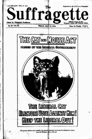 cover page of The Suffragette published on May 22, 1914