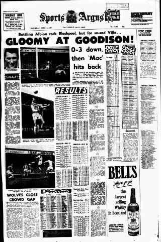 cover page of Sports Argus published on April 1, 1967