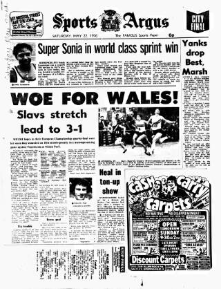 cover page of Sports Argus published on May 22, 1976