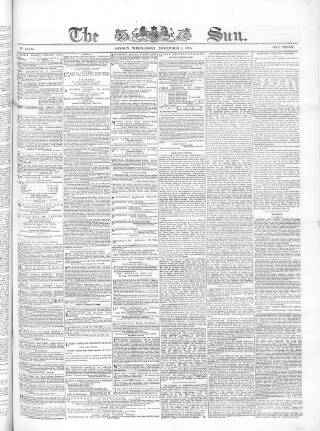 cover page of Sun (London) published on November 2, 1870