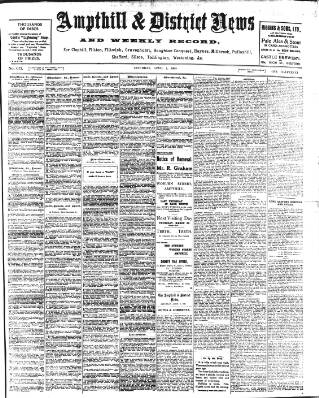 cover page of Ampthill & District News published on April 1, 1905
