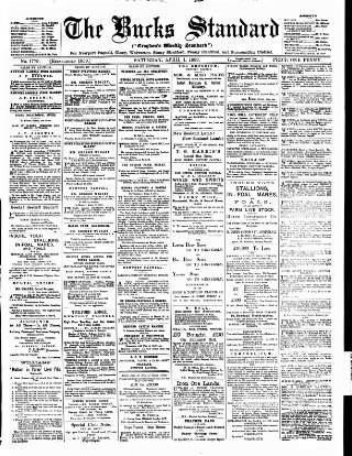cover page of Bucks Standard published on April 1, 1893