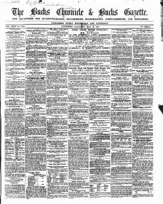 cover page of Bucks Chronicle and Bucks Gazette published on May 22, 1858