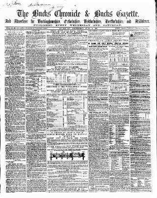 cover page of Bucks Chronicle and Bucks Gazette published on June 13, 1860