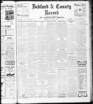 cover page of Bedford Record published on June 13, 1916