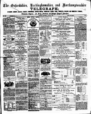 cover page of Oxfordshire Telegraph published on August 2, 1865