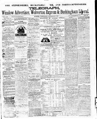 cover page of Oxfordshire Telegraph published on November 2, 1887